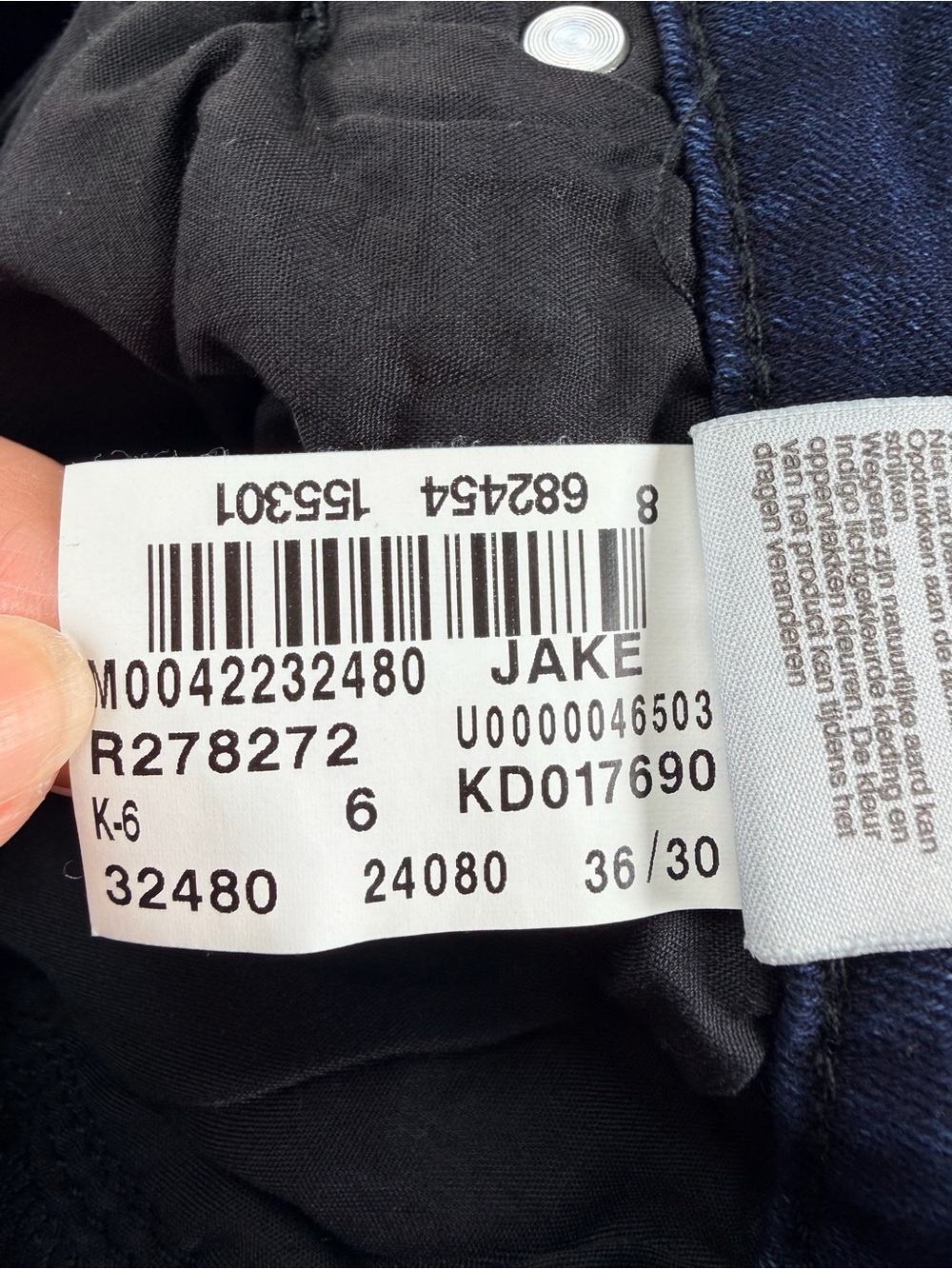 Mavi Men's Jake Slim Jeans in Dark Blue Size 36x30 - Picture 9 of 10